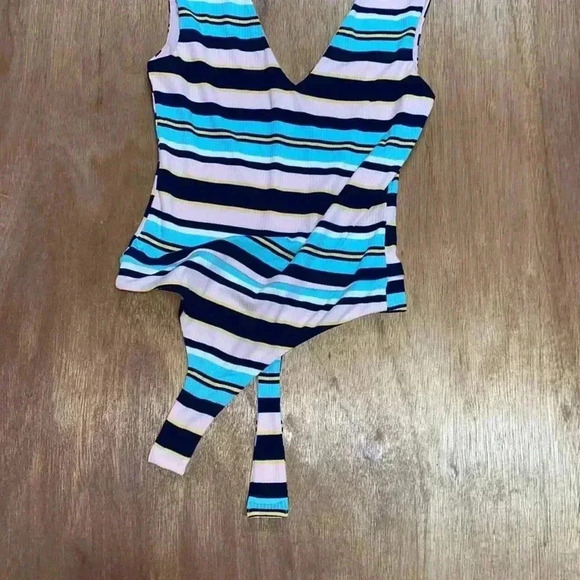 AFRM X NORDSTROM Multi blush/noir STR womens size small Body suit NWT - Picture 5 of 7